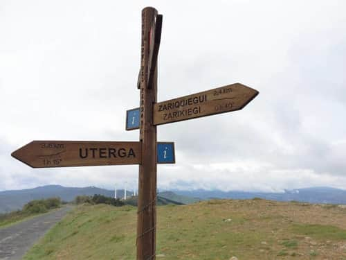 Placa indicativa de distâncias - Alto del Perdón